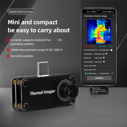 Infrarot-Wärmebildkamera-Temperaturmessgerät Typ C für Android-Telefone 1