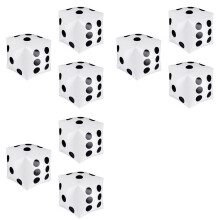9 Pack Jumbo Opblaasbare Dobbelstenen 12 Inch Gigantische Opblaasbare Jumbo Dobbelstenen Grote Opblaasbare Dobbelstenen voor Spel Zwembad Speelgoed