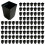 400PCS Plant Disposable Flower Pot Small Black Square Cutting Seedling Plastic Square Pot 2