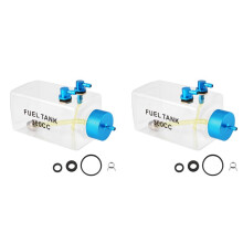 2X Kraftstofftank Benzin Transparente Plastikflasche 300CC CNC für RC Gas und Nitro Flugzeug