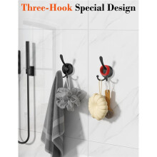 Suction Cup Hooks, Vacuum Power Heavy Duty Shower Hooks for Inside Shower, No Drill Towel Hooks for Bathroom Wall