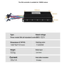 36V 48V 52V 35A 1500W Brushless Motor Controller+S866 LCD Kit SM5+2PIN for Electric Mountain Bike Scooter Modification