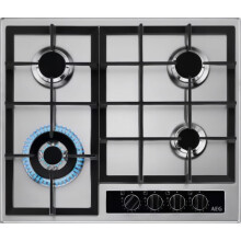 AEG HGB64420YM Built In 60cm 4 Burners Stainless Steel Gas Hob