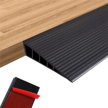 2 Pcs 1" Rise Threshold Ramps for Doorways 17''L Pvc Wheelchairs Ramps for Home Self-Adhesive, Door Transition Strip