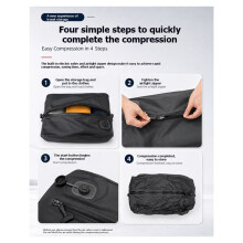Built-in Pump Vacuum Storage Bag for Travel - Vacuum Compression Bags Reusable Space Saver with Electric Pump