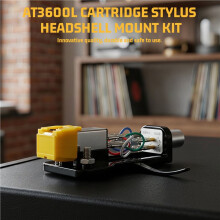 AT3600L Cartridge Stylus Headshell Monteringskit för Vinylskivspelare Skivspelare Platenspeler Platta Gul