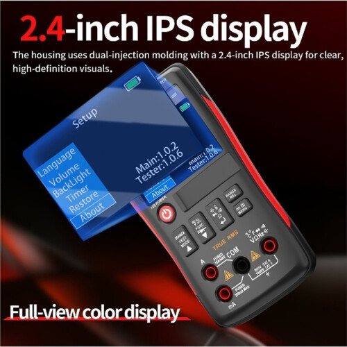 Multimeter with Transistor Tester, Recording and Monitoring Data Mode, Resistance, Capacitance, Diode, Frequency, NCV 2