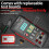 Multimeter with Transistor Tester, Recording and Monitoring Data Mode, Resistance, Capacitance, Diode, Frequency, NCV 5
