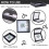 Schwebende Vitrine, Schwarz 20er Pack 3D Schwebender Rahmen Display Halter 9x9x2 cm Displayständer 5