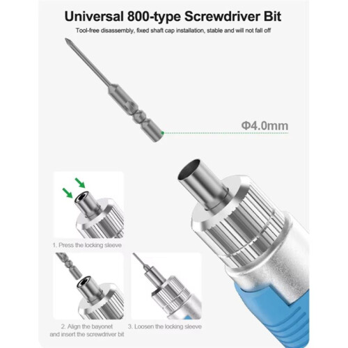 Multi-Speed Adjustable Torque Electric Screwdriver Set with T01 Rotating Storage Holder for Mobile Phone Repair Tools 2