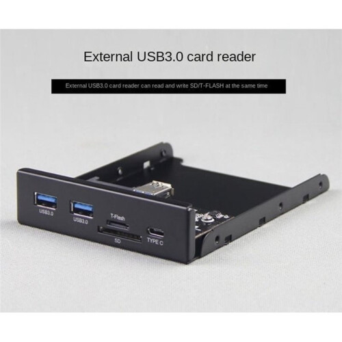 For Micro-/USB 3.0 /TF Flash 3.5 Internal Card Reader,Type C Front Panel 2 USB 3.0 Port Floppy Hub USB 3.1 Gen 1 2