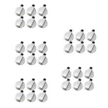 Stoves Cooker Knobs,Oven Knob 30pcs,Zinc Alloy 6mm Universal Silver Gas Stove Control Knobs Adaptors Oven Rotary