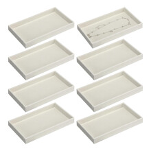 8 Pcs Small Velvet Jewelry Tray Stackable Jewelry Drawers Organizer Trays Jewelry Storage Trays 8.3 X 4.7 X 1 Inches