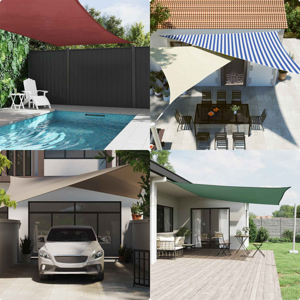 Vidaxl Sun Shade Sail Blue And White 7 X 5 X 5 M 100% Polyester Oxford