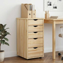 vidaXL Cabinet Brown 34 x 39 x 61.5 cm Solid Pine Wood