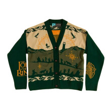 (XXL, Green) The Lord Of The Rings Unisex Adult Knitted Cardigan