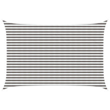 vidaXL Sunshade Sail Light Grey and White 3 x 5 m HDPE