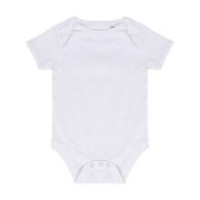 (0-3 Months, White) Larkwood Baby Boys/Girls Essential Short Sleeve Bodysuit