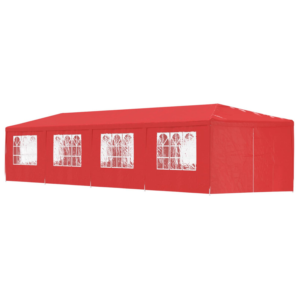 Vidaxl Party Tent 1200 X 300 X 255 Cm Red Pe And Steel