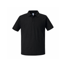 (S, Black) Russell Mens Authentic Pique Polo Shirt