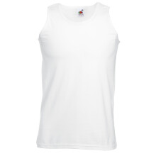 (4XL, White) Fruit Of The Loom Mens Athletic Sleeveless Vest / Tank Top