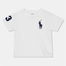 (4 Years, White) Ralph Lauren Childrens/Kids Embroidered Logo Crew Neck T-Shirt