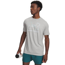 (L, Titanium/Blue) Under Armour Mens Foundation Updates Gl Short-Sleeved T-Shirt