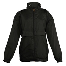 (13 Years, Black) SOLS Kids Unisex Surf Windbreaker Jacket (Water Resistant And Windproof)
