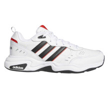 (7 UK, White/Black/Red) Adidas Mens Strutter Coated Leather Shoes