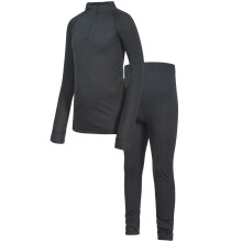 (5/6 Years, Black) Trespass Kids Unisex Unite360 Thermal Base Layer Set (Top And Bottoms)