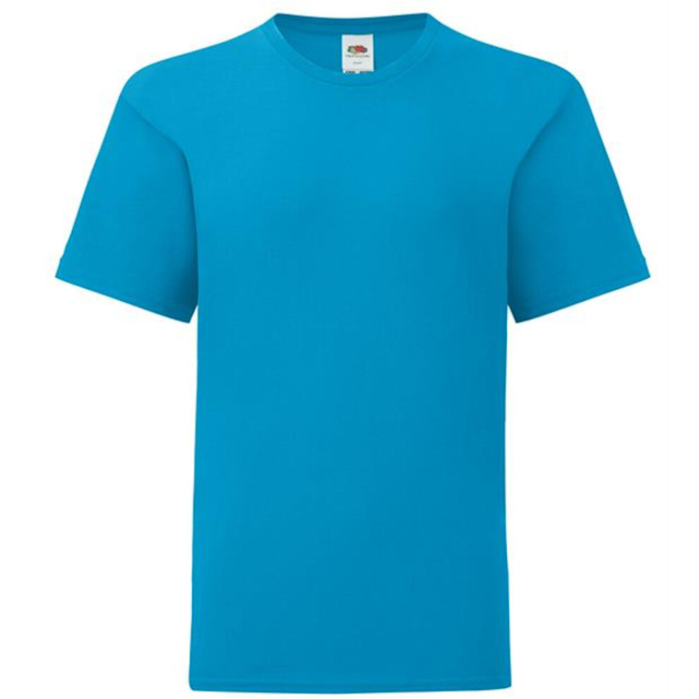Fruit Of The Loom (14-15 Years, Azure) Childrens/Kids Iconic T-Shirt