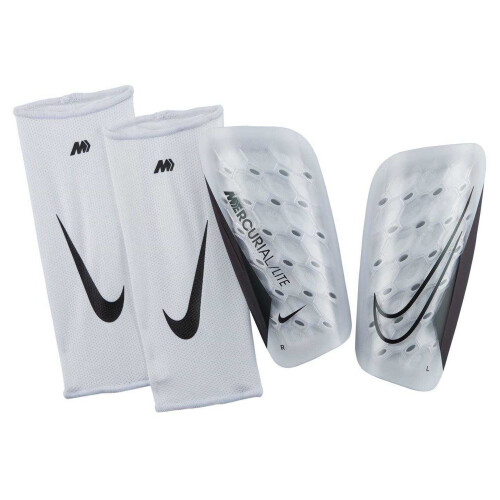 Nike (XL, White/Black) Nike Mercurial Lite Shin Guards Set