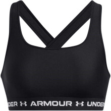 (12 UK, Black/White) Under Armour Womens/Ladies Medium Impact Sports Bra