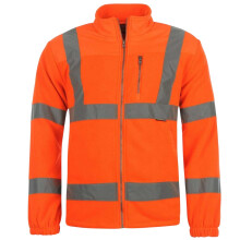 (M, Orange) Dunlop Mens Hi-Vis Fleece Jacket
