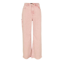 (25R, Peach Pink) Timberland Womens/Ladies Washed High Rise Wide Leg Cargo Jeans