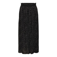 (10 UK, Black) Only Womens/Ladies Polka Dot A-line High Waist Maxi Skirt