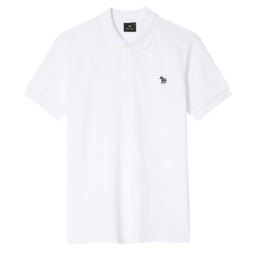 Paul Smith (L, White) Paul Smith Mens Zebra Regular Polo Shirt