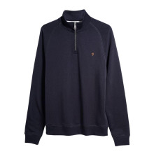 (L, True Navy) Farah Mens Quarter Zip Sweatshirt