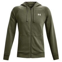 (L, Marine OD Green) Under Armour Mens Rival Fleece Full Zip Hoodie
