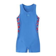 (7-8 Years, Blue) Slazenger Girls Geometric Pattern One Piece Swimsuit