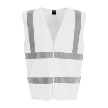 (M, White) PRO RTX Unisex Adult Sleeveless Hi-Vis Vest