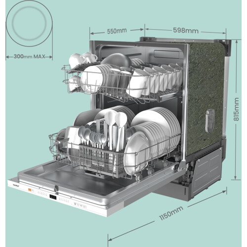 Comfee BD1215P-W Full Size Dishwasher White E Rated 1