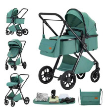 Passeggini 3 in 1, passeggino, borsa per pannolini, ALYIKOU, seggiolino auto, neonato, bambino, Posizione Sdraiata, per 0-3 anni, borsa per bambini, V