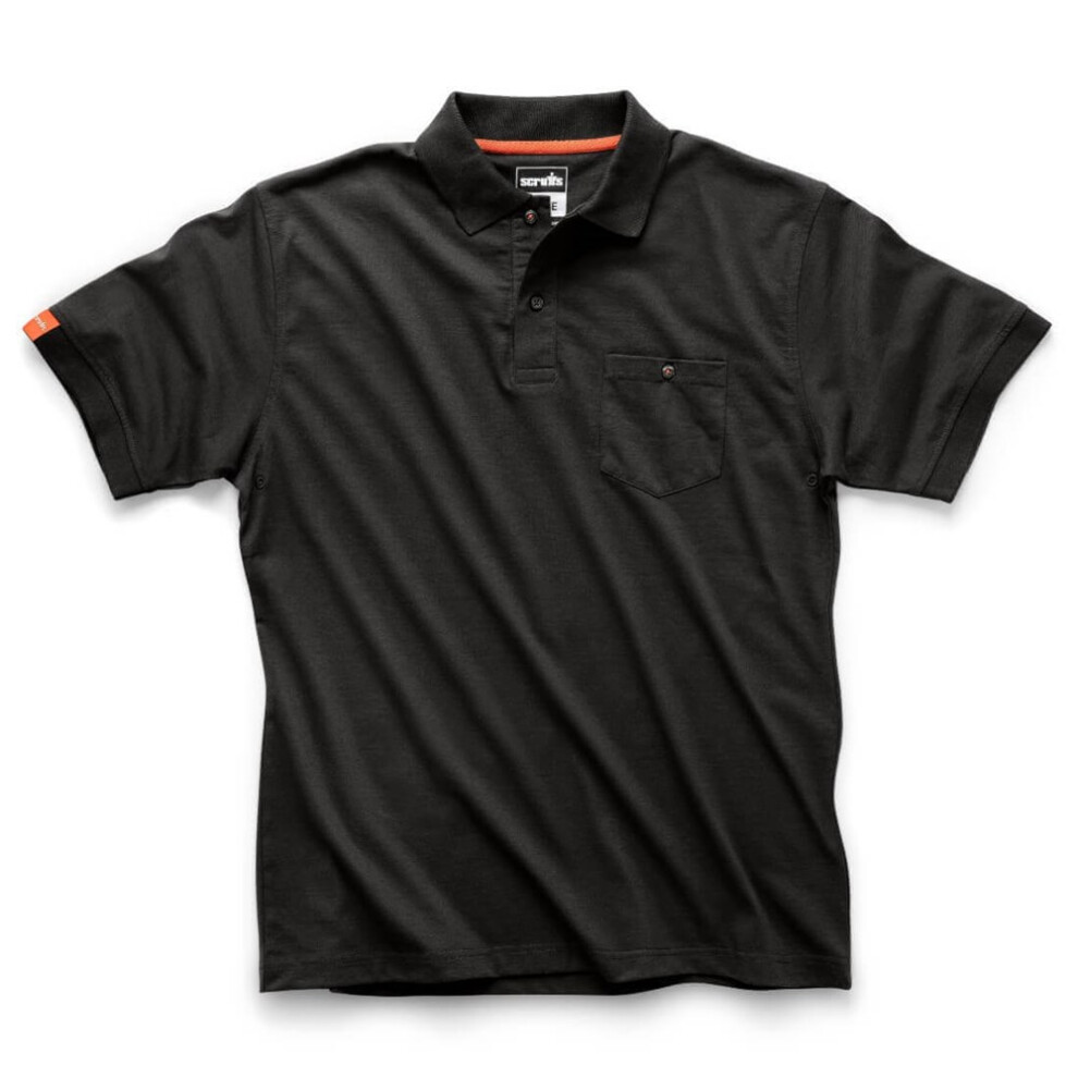 Scruffs (S, Black) Mens Polo Shirt