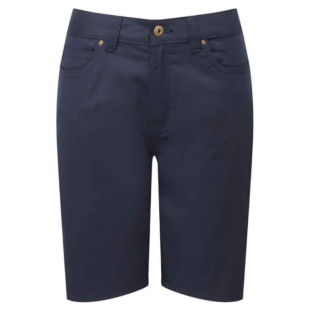 Premier Women's / Performance Casual Shorts - Navy - Navy - 18 Uk - 63% Polyester/35% Cotton/2% Elastane - Image 4