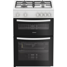 Indesit IDG6GW Gas Cooker 60cm Free Standing White A+/A New