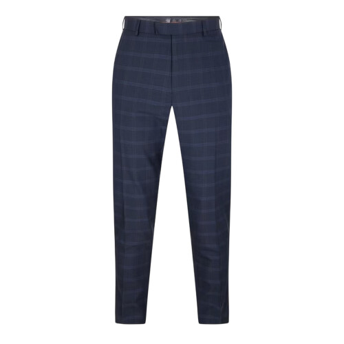 Ted Baker (44R, Navy) Ted Baker Mens Plaid Regular Trousers
