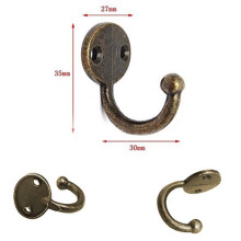 Lot 18Pcs Retro Crochet Cintre Mural Porte Manteau Chapeau en Alliage-Bronze 35 x 30 mm