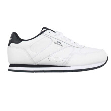 (6 UK, White/Navy) Slazenger Childrens/Kids Classic Leather Trainers