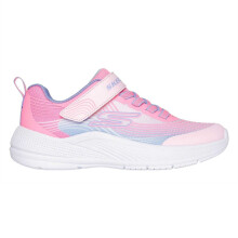 (4 UK Child, Pink/White/Pastel Green) Skechers Childrens/Kids Microspec Mesh Trainers